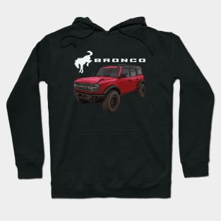 Rapid Red Ford Bronco Suv Hoodie